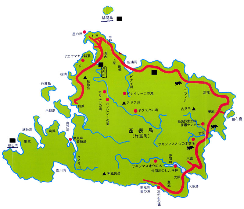 西表島地図